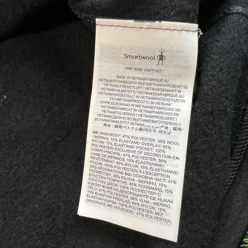 Smartwool Men's Active Fleece Wind 1/2 Zip Jacket Black Large NWT - Picture 3 of 6